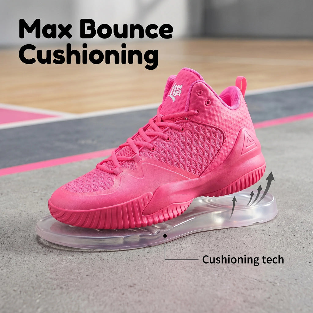 PEAK Lou Williams Basketball Shoes Men Cushion Zapatillas Durable Non-slip Outsole Outdoor Training Sport Sneakers Plus Size