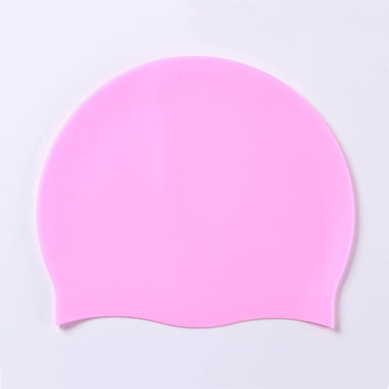 Silicone World Silicone Swimming Cap Men Women Long Hair Waterproof Color Sports High Elastic Adults Swim Pool Hat Diving Hat