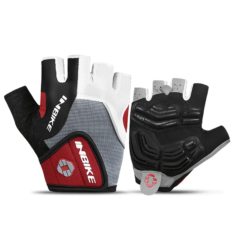 Guantes de Ciclismo INBIKE Medio Dedo – GEL Antishock para MTB y Carretera