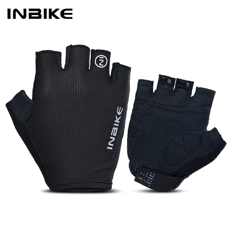 Guantes de Ciclismo INBIKE Verano – Medio Dedo Antideslizantes y Transpirables
