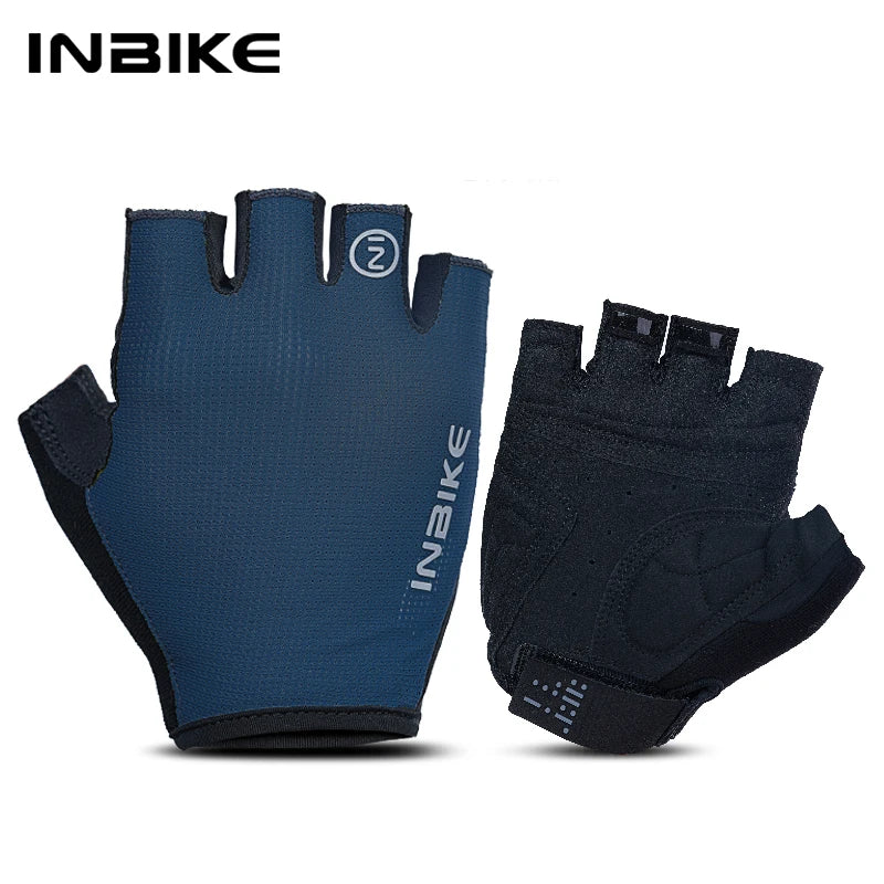 Guantes de Ciclismo INBIKE Verano – Medio Dedo Antideslizantes y Transpirables