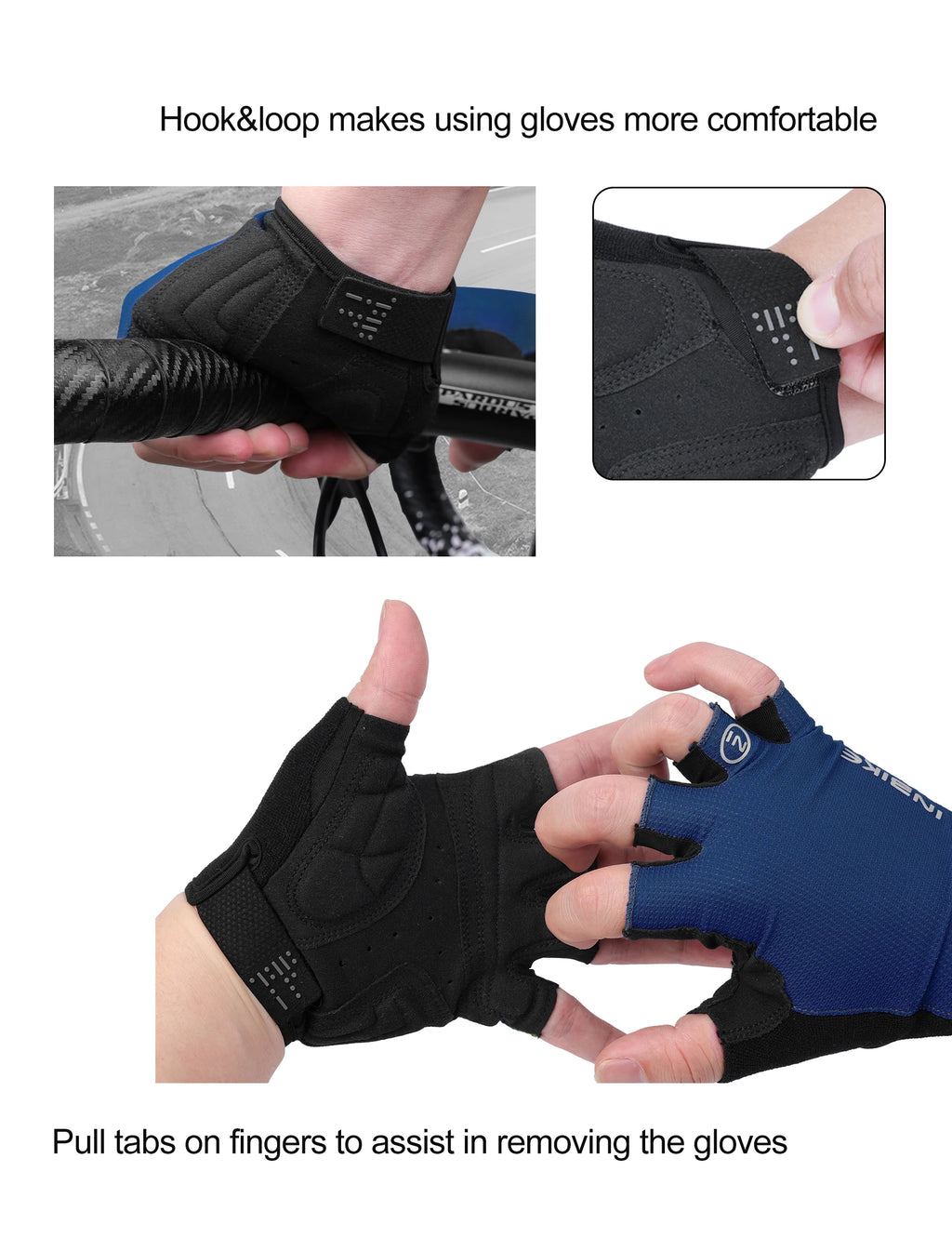 Guantes MTB INBIKE Verano – Medio Dedo con Absorción de Impactos