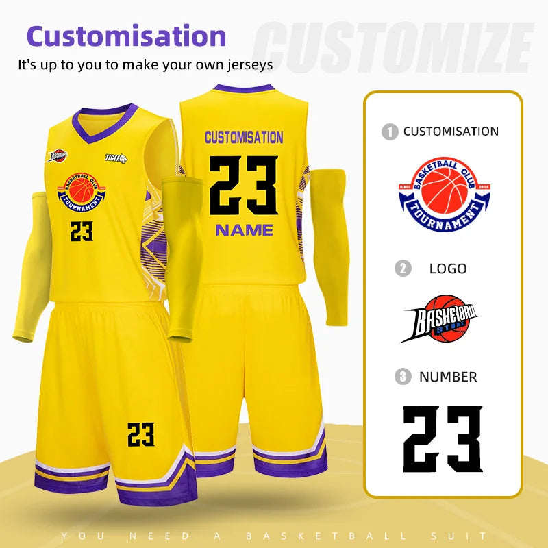 Adult Kid Custom Youth Comfortable Quick-drying Basketball Jersey Training Uniform Sleeveless Shirt Outdoor Sportswear Clothing