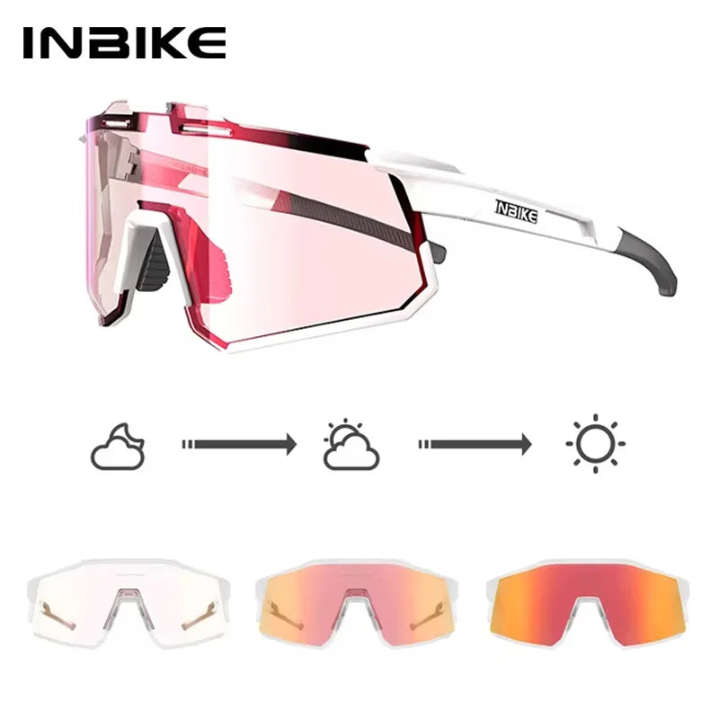 Gafas de Ciclismo para Mujer INBIKE – Fotocromáticas UV400 y Antipolvo