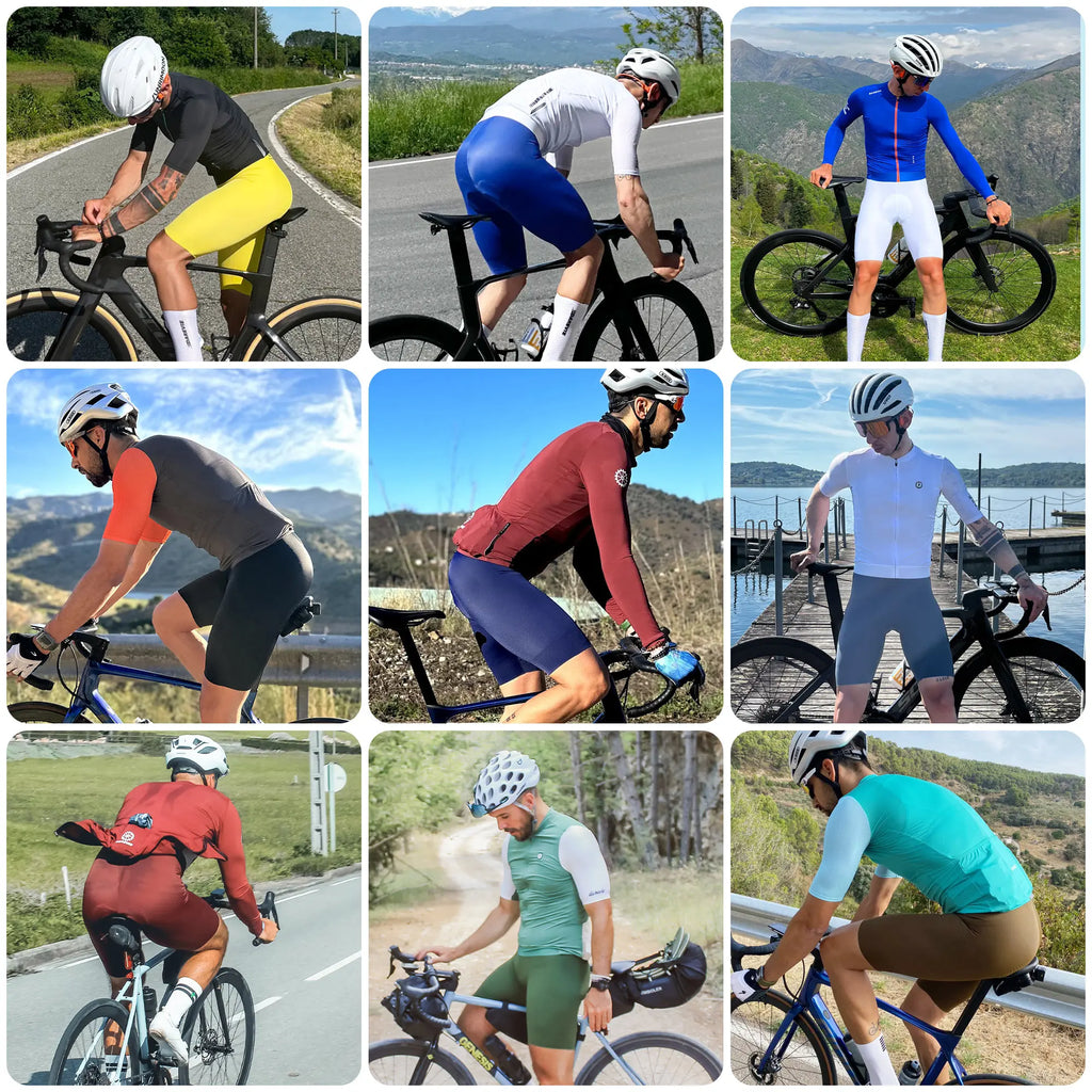DAREVIE Men's Cycling Bretelle Seamless 2.0 PRO Level Men Cycling Shorts 6H 500KM Ride Men's Cycling Bib Shorts 4-Way Stretch