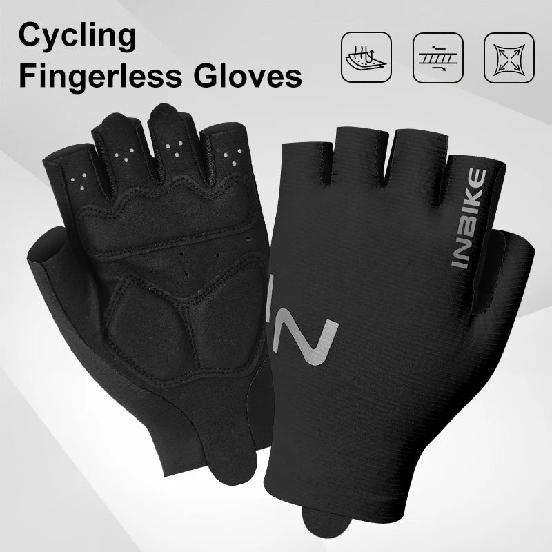 Guantes de Ciclismo INBIKE Unisex – Medio Dedo Ligeros para MTB y Deporte