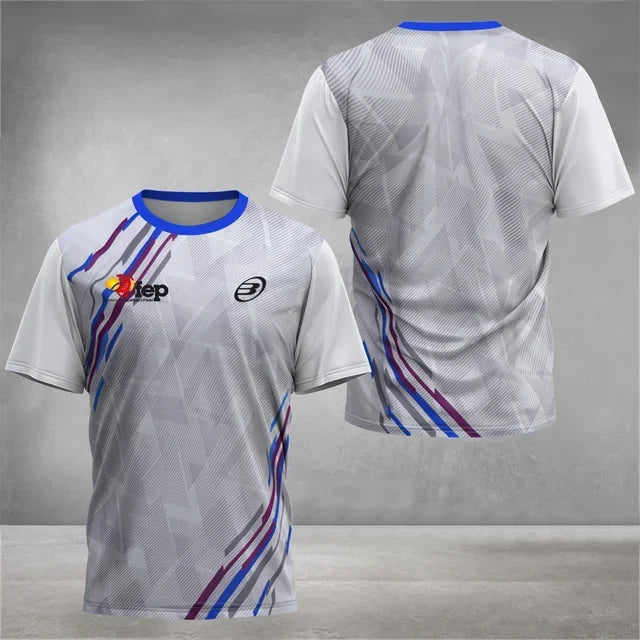 Cool Padel Breathable Short Sleeve Summer Quick Dry Short Sleeve Street Men's Tops 3D Printed T-Shirt New Fitness Series
