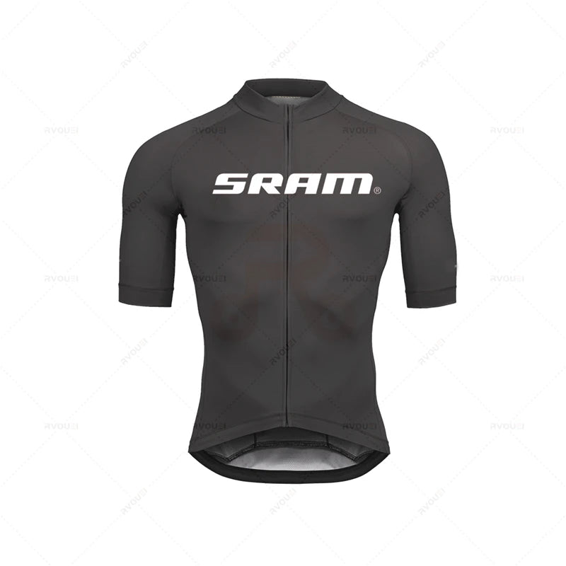 Conjunto de maillot de ciclismo Sram 2023, manga corta, transpirable, para hombre, para verano, MTB, MTB, ropa de ciclismo, uniforme