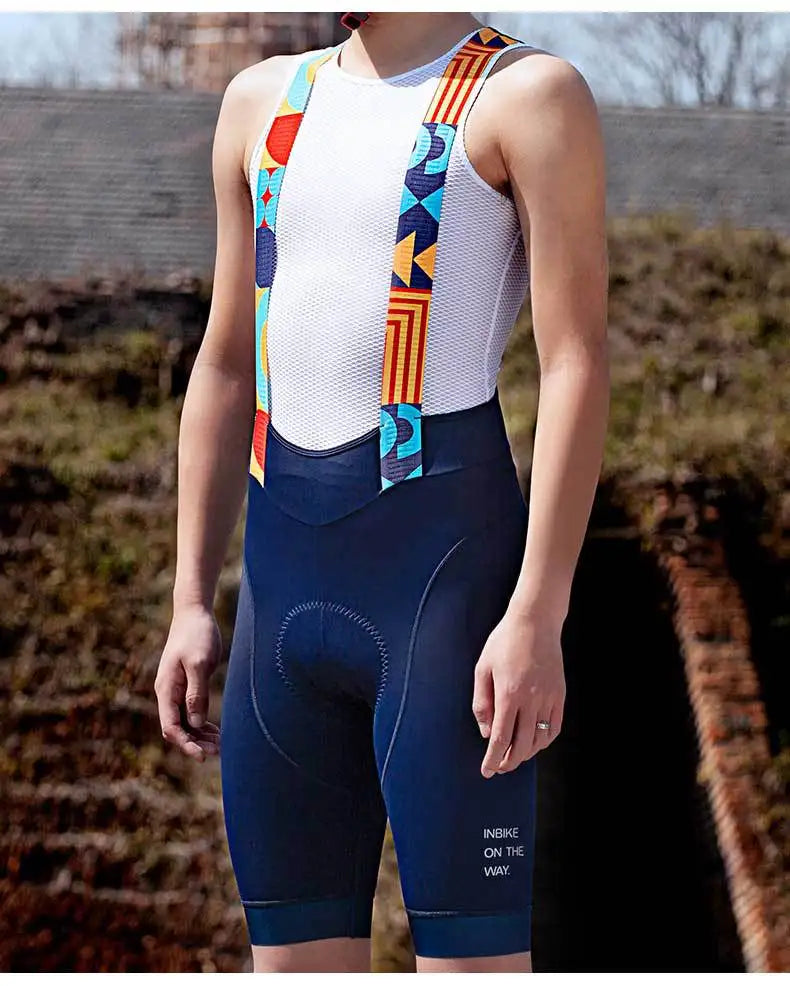 INBIKE Men's MTB Cycling Bib Shorts Bike Riding Pants Man Professional Bicycle Shorts for Men Road Bike Mountain Cycling Clothes