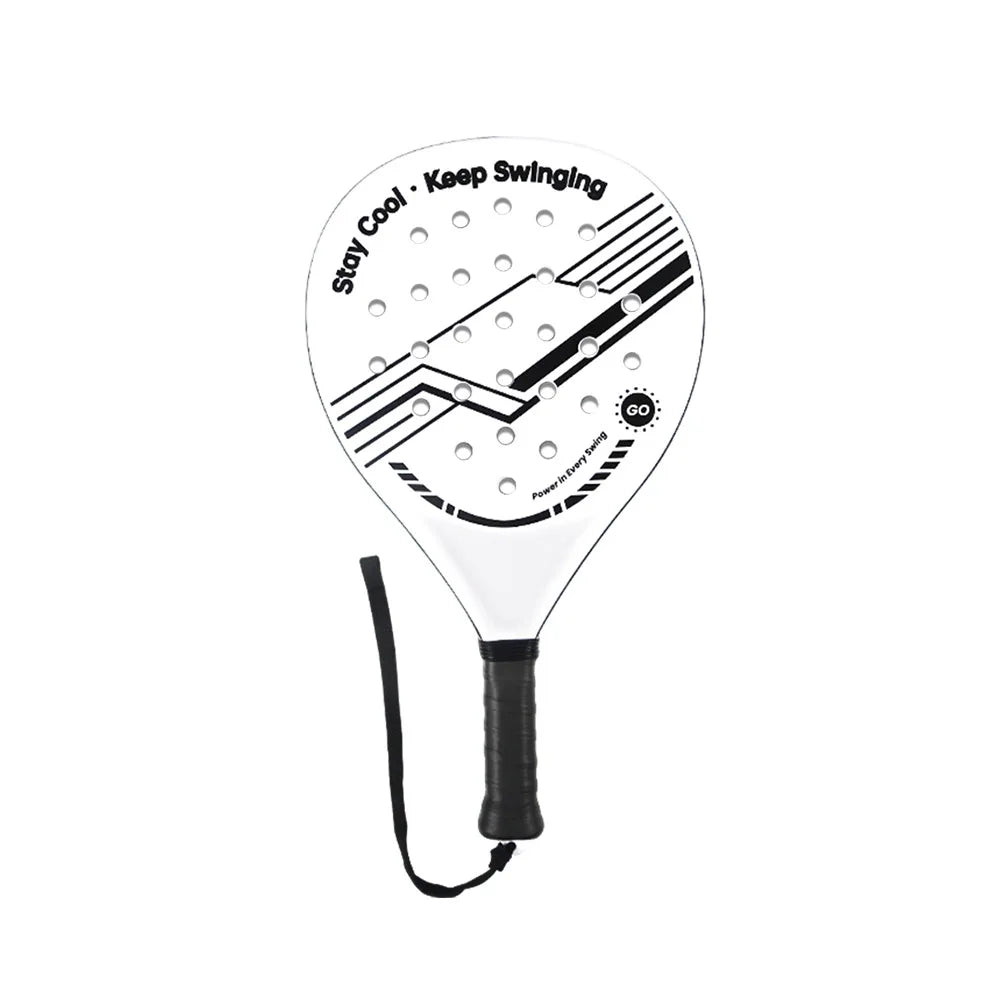 Lightweight Padel Racquet Carbon Fiber Surface with EVA Memory Flex Foam Core for Beginner to Intermediate Players
