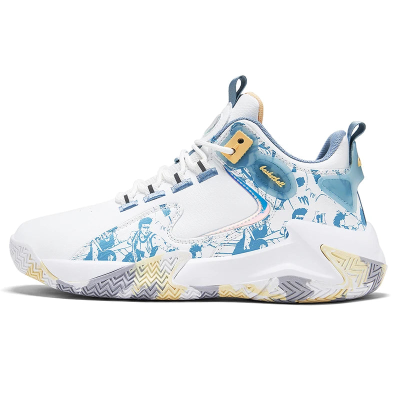 Men Basketball Shoes Mesh Breathable Comfort Anti Slip Wear-resistant Flat Cushioning Sneakers Field Training Basketball Boots