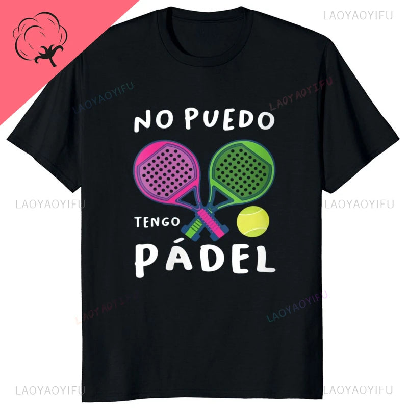 Porque Pierdo Al Padel Divertido Tshirt Funny Cotton T Shirt Casual Soft Premium Men Clothing Shirt Graphic Tee Shirt Summer Top