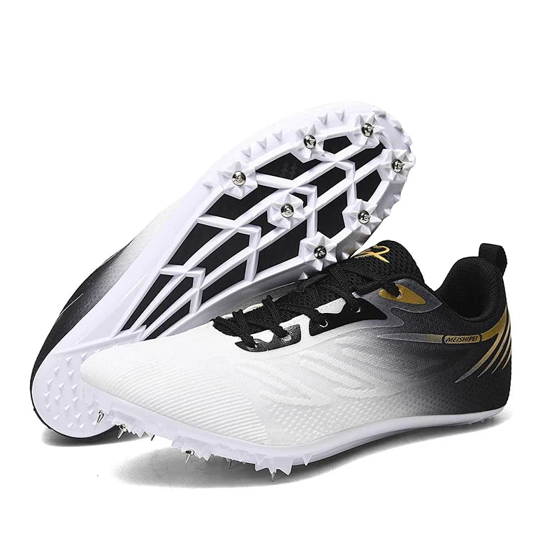 Men Women Track Field Events Cleats Sprint Shoes Athlete Short Spikes Running Sneakers Training Racing Sport Shoes Size 34-44