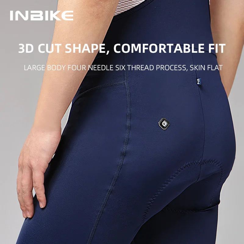 INBIKE Men's MTB Cycling Bib Shorts Bike Riding Pants Man Professional Bicycle Shorts for Men Road Bike Mountain Cycling Clothes
