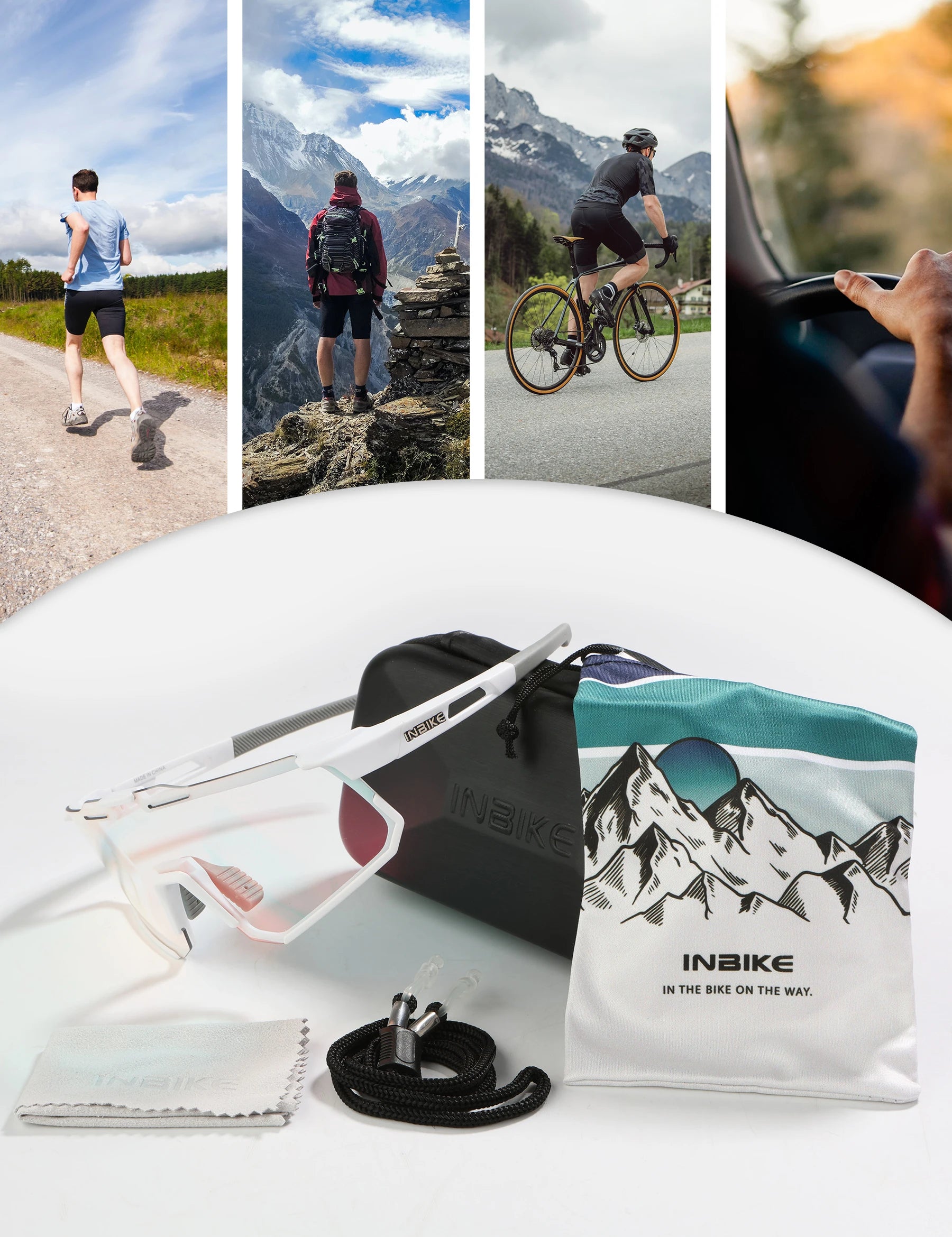 Gafas de Ciclismo para Mujer INBIKE – Fotocromáticas UV400 y Antipolvo