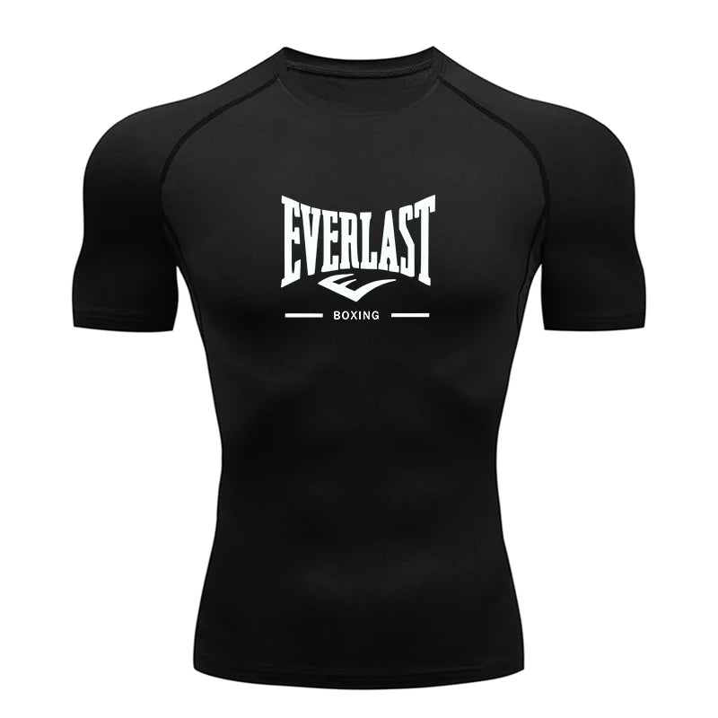 2026 New Men's Running Compression T-Shirt Short Sleeve Gym Workout Shirts Fitness Shirts Men's Jogging Sportswear Sweatshirts