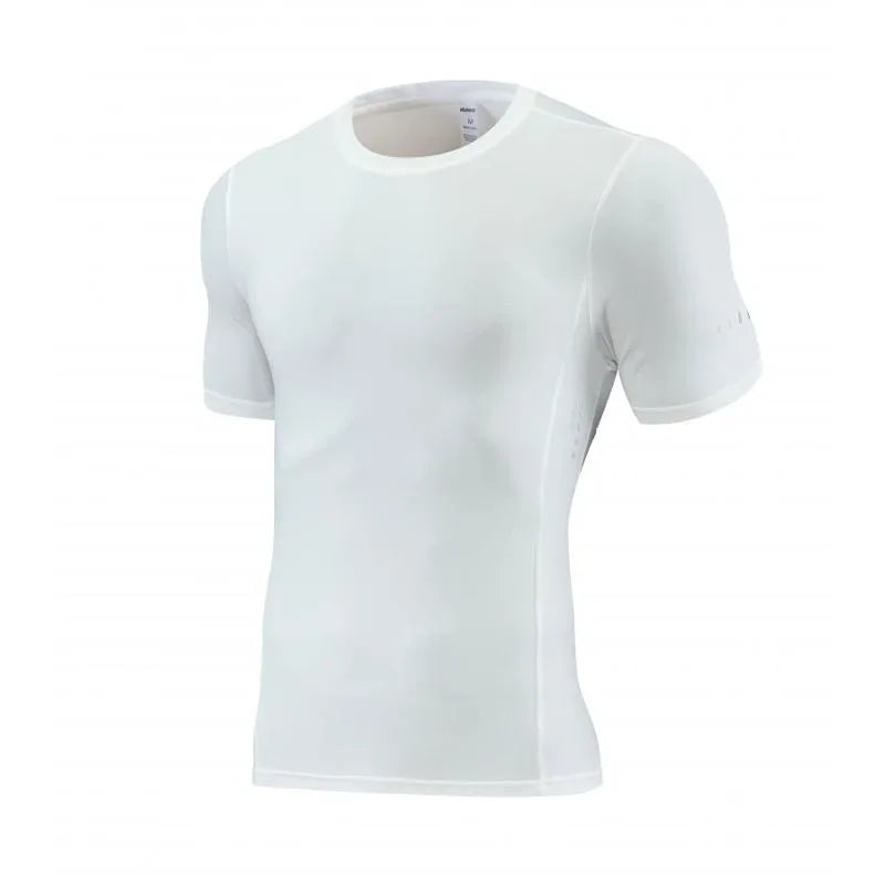 Fitness T-Shirts Quick Drying Gym Jersey Sports Running Short Sleeves Compression Shirt Elastic Tight Men Sportswear Clothing