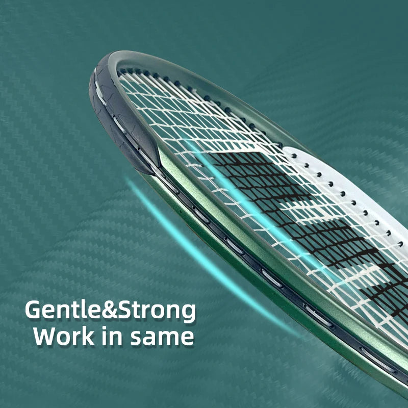 RaceRun Aluminum Carbon Tennis Racket, 50-60lbs, 305±10g (threading), Enhanced Durability & Shock Absorption, Frosted Feel