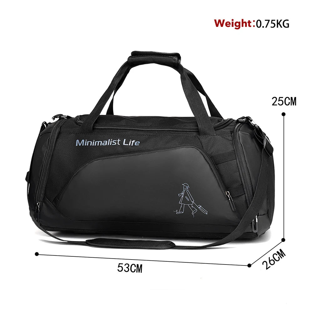 Fitness Bag Nylon Sports Backpack Large Capacity  Fitness Training Bag Multifunctional Wear-resistant Bags for Outdoor Football