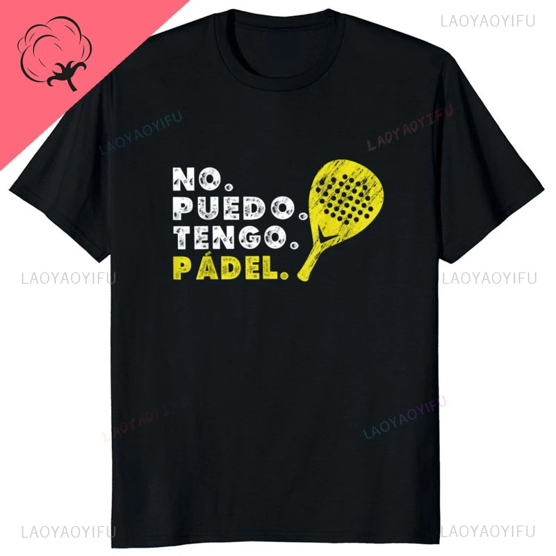 Porque Pierdo Al Padel Divertido Tshirt Funny Cotton T Shirt Casual Soft Premium Men Clothing Shirt Graphic Tee Shirt Summer Top