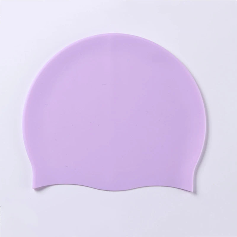 Silicone World Silicone Swimming Cap Men Women Long Hair Waterproof Color Sports High Elastic Adults Swim Pool Hat Diving Hat