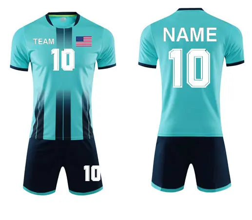 Customized children's football uniform set for boys in kindergarten, primary and secondary school students in training camp, sho