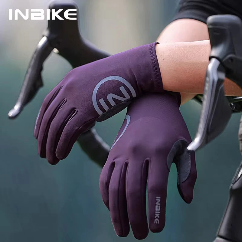 Guantes de Ciclismo INBIKE Invierno – Dedo Completo con Pantalla Táctil y Gel