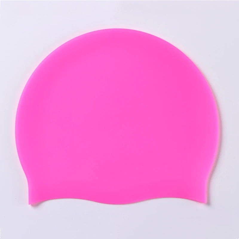 Silicone World Silicone Swimming Cap Men Women Long Hair Waterproof Color Sports High Elastic Adults Swim Pool Hat Diving Hat