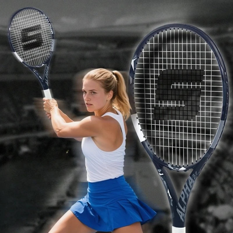 Professional Tennis Racke Full Carbon Fiber Lightweight Tennis Rackets Shock Absorption Rackets Portable Sports Equipments