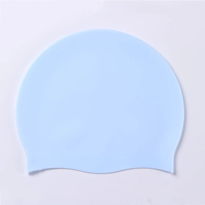 Silicone World Silicone Swimming Cap Men Women Long Hair Waterproof Color Sports High Elastic Adults Swim Pool Hat Diving Hat