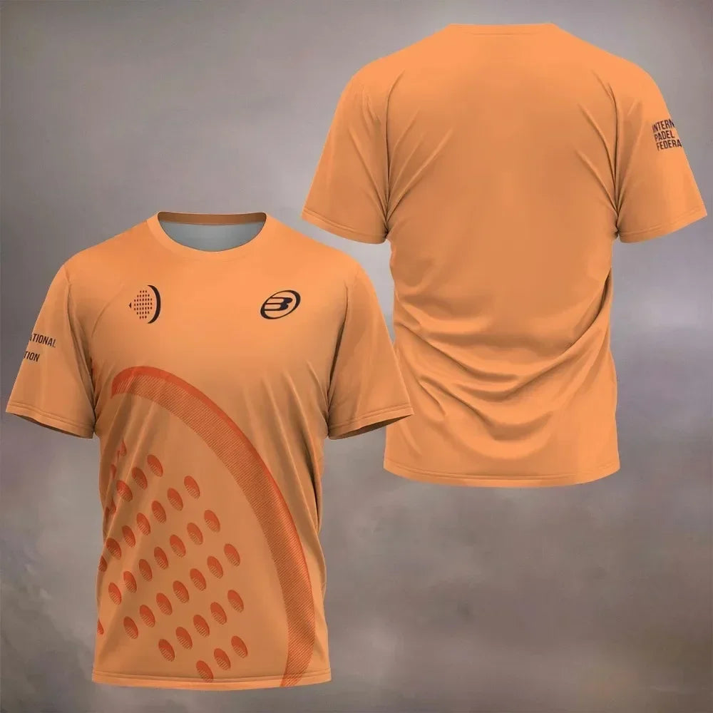 2026 New Padel Tennis Sports Jersey Men's T-Shirt Women Badminton Quick Drying Tops Summer Breathable Tees Padel Short Sleeve