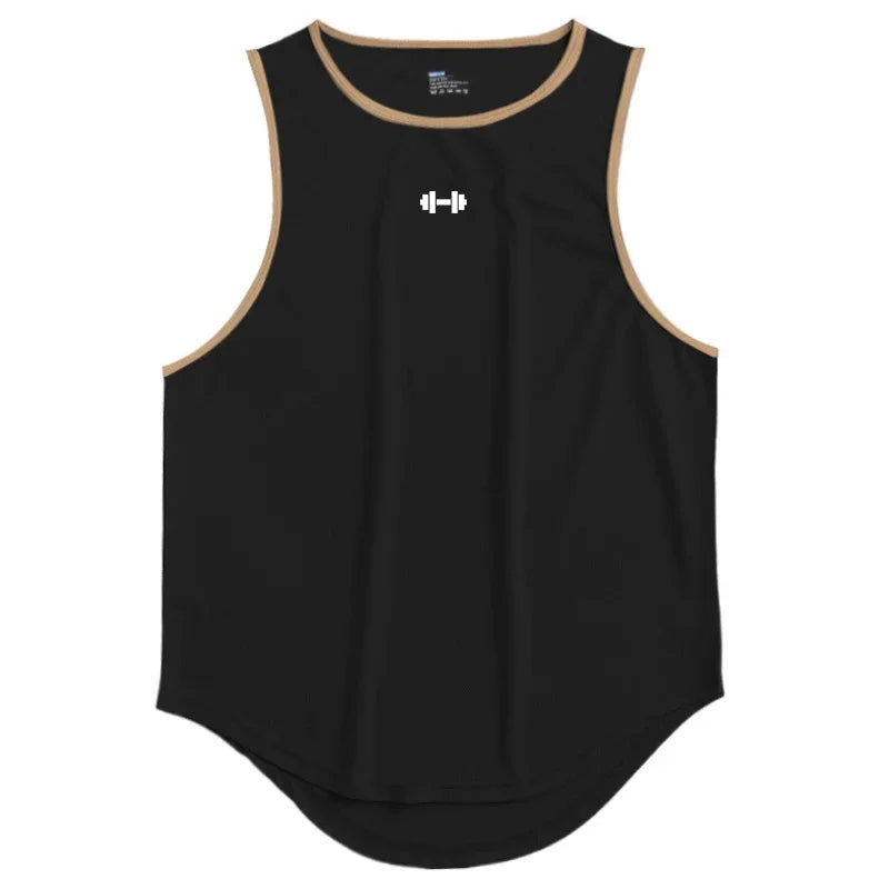 Camisetas deportivas de malla transpirables de secado rápido para gimnasio, fitness y culturismo. Camisetas sin mangas para correr, ideales para entrenamientos y actividades al aire libre.