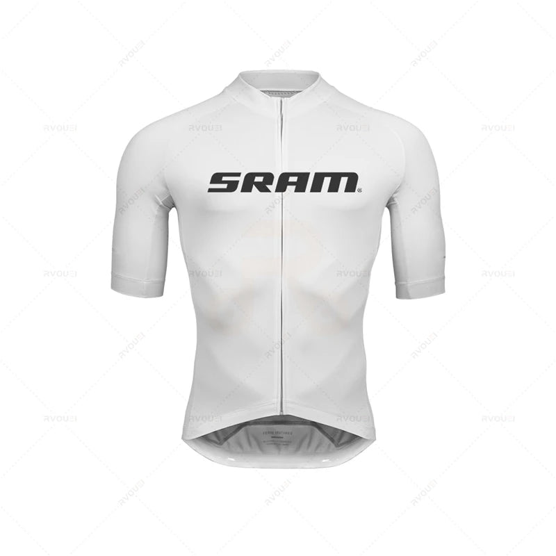 Conjunto de maillot de ciclismo Sram 2023, manga corta, transpirable, para hombre, para verano, MTB, MTB, ropa de ciclismo, uniforme
