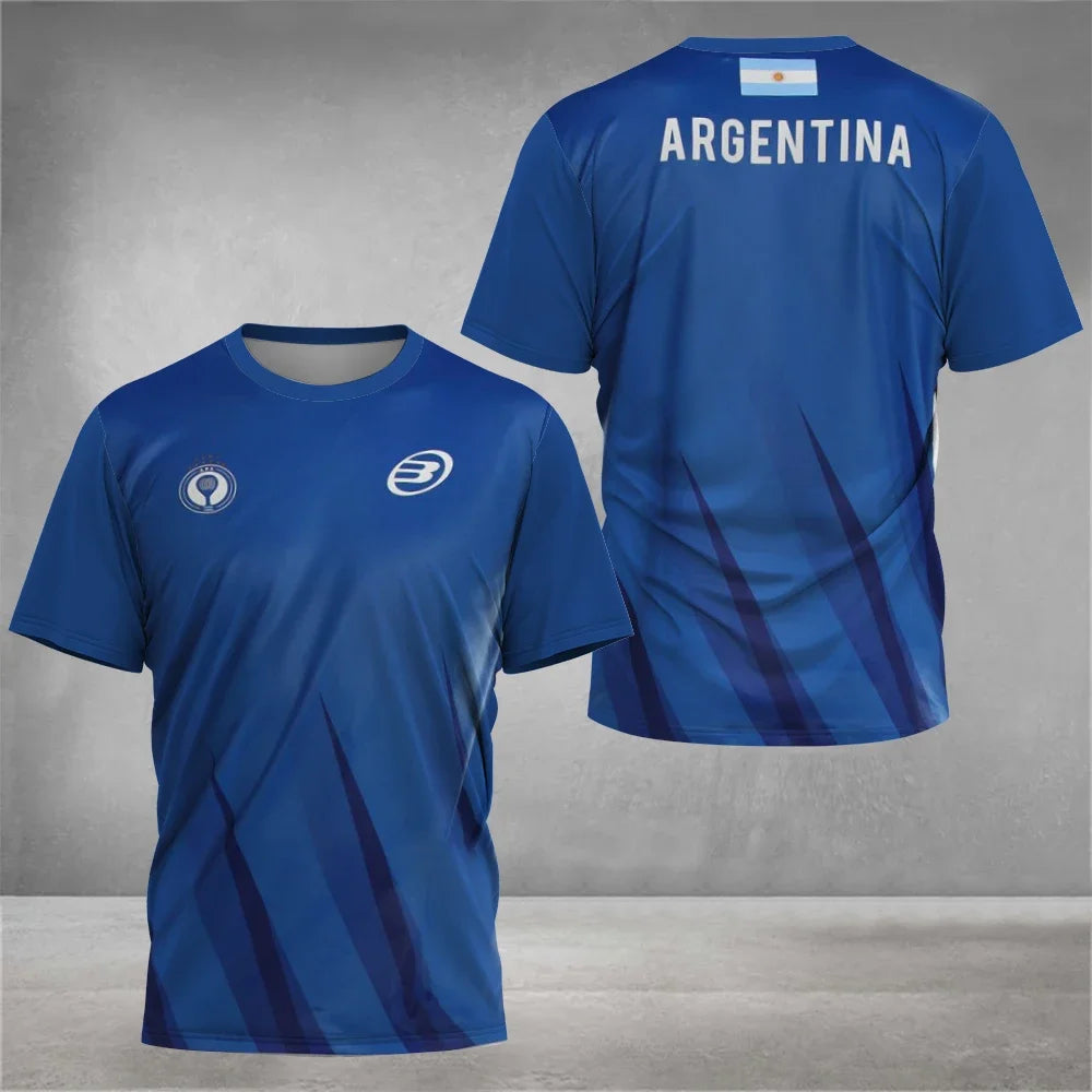 2026 New Padel Element Print Quick-drying Short Sleeve Men's Tennis Breathable Wear Men's Ultra-thin Fitness T-shirt Casual Top