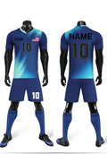 Customized football clothing set, men's short-sleeved training wear, competition team uniform, adult football jersey, quick-dry
