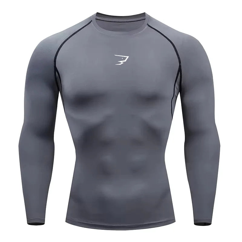 Camiseta Deportiva de Compresión Manga Corta Hombre — Gym, Running y Fitness