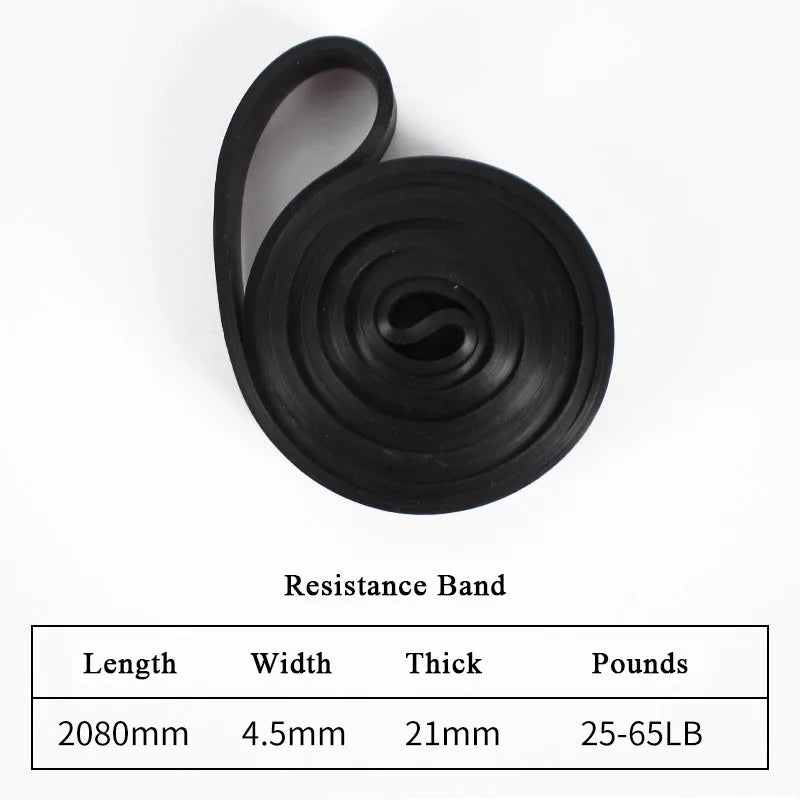 Banda elástica de látex de alta resistencia para ejercicios de dominadas, pilates, fitness, gimnasio en casa y tonificación corporal.