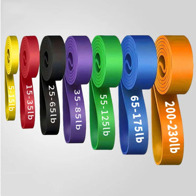 Banda elástica de látex de alta resistencia para ejercicios de dominadas, pilates, fitness, gimnasio en casa y tonificación corporal.