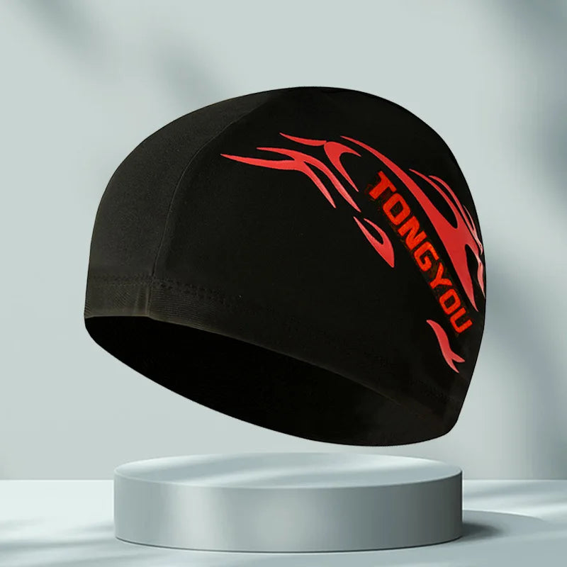 High Elastic Swim Cap for Children Adults Unisex Comfortable Polyester Spandex Swimming Hat