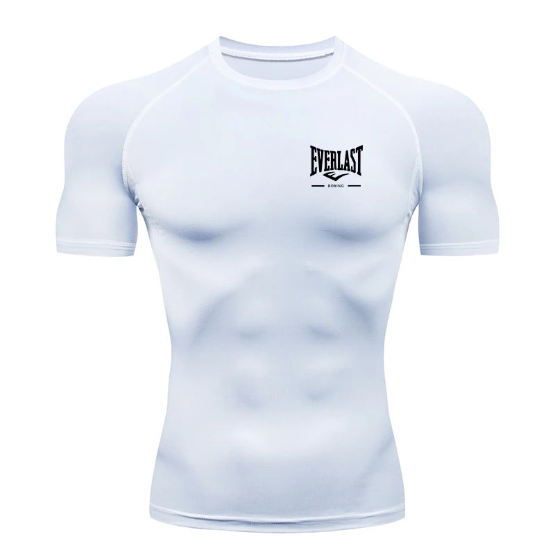 2026 New Men's Running Compression T-Shirt Short Sleeve Gym Workout Shirts Fitness Shirts Men's Jogging Sportswear Sweatshirts