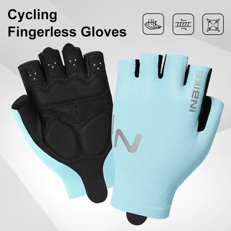 Guantes de Ciclismo INBIKE Unisex – Medio Dedo Ligeros para MTB y Deporte