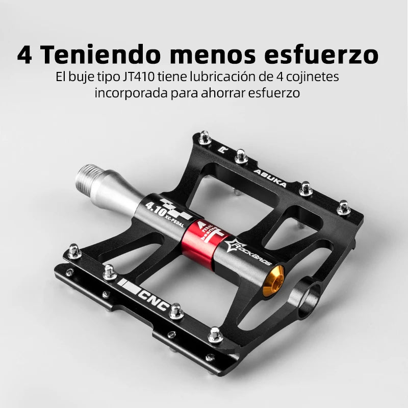 ROCKBROS Mountain Bike Bicycle Pedals Cycling Ultralight Aluminium Alloy 4 Bearings MTB Pedals Bicicleta Bike Pedals Flat BMX