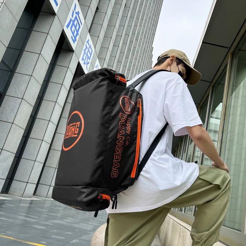 Waterproof GYM Sports Backpack Fitness Shoe Bag Football Soccer Duffle School Backpack Large Travel Shoulder Bag for Men Women