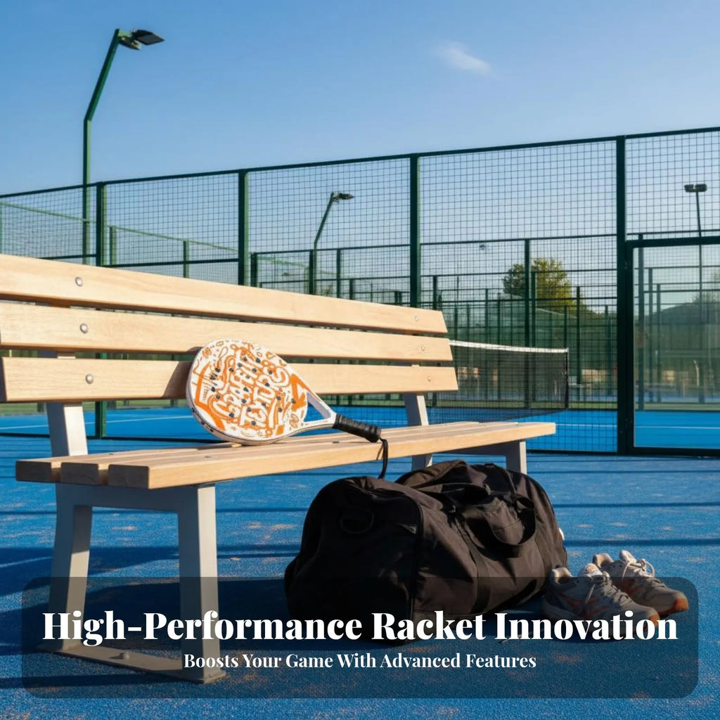 Beginner Padel Paddle Strong Bounce Lightweight Padel Racket Sport Racket Paddle Racquet Kit Shock Absorbing Enlarged Sweet Area