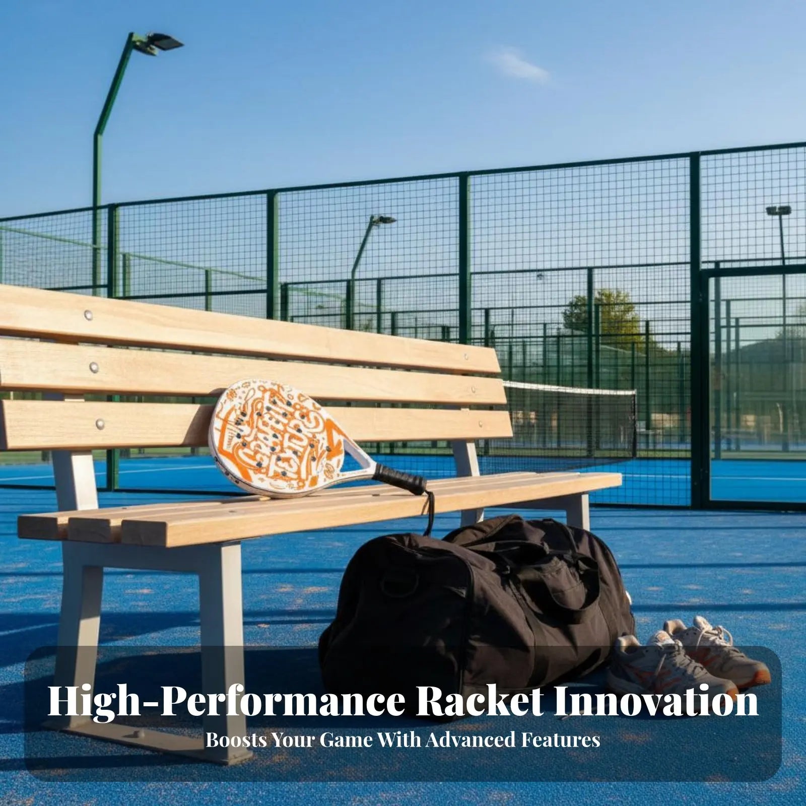 Beginner Padel Paddle Strong Bounce Lightweight Padel Racket Sport Racket Paddle Racquet Kit Shock Absorbing Enlarged Sweet Area
