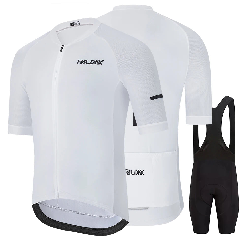Raudax Men's Summer Road Bike Wear Racing Clothes Breathable Cycling Jersey Set - Ropa Ciclismo Maillot