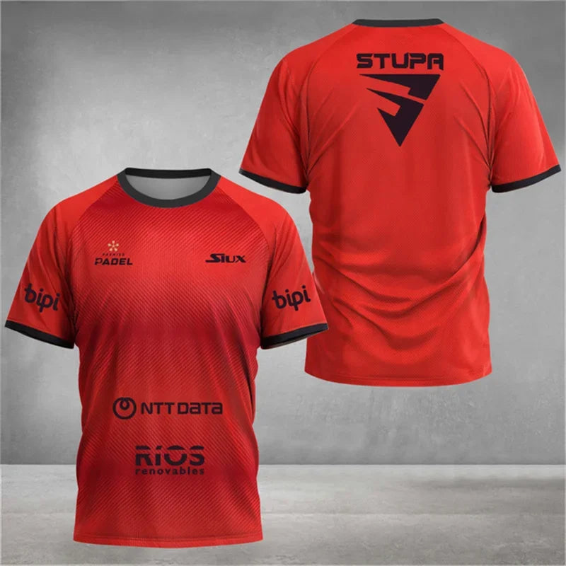 New Men's Fitness Sports T-shirt Breathable Quick Drying shirt Men's Fashion Trend Tennis Sports Short sleeved Men's Clothing