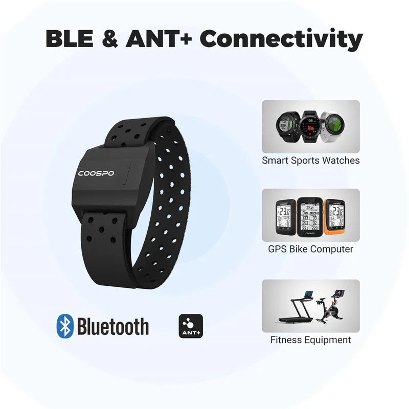 Sensor de Frecuencia Cardíaca COOSPO HW706 – Óptico con Bluetooth y ANT+