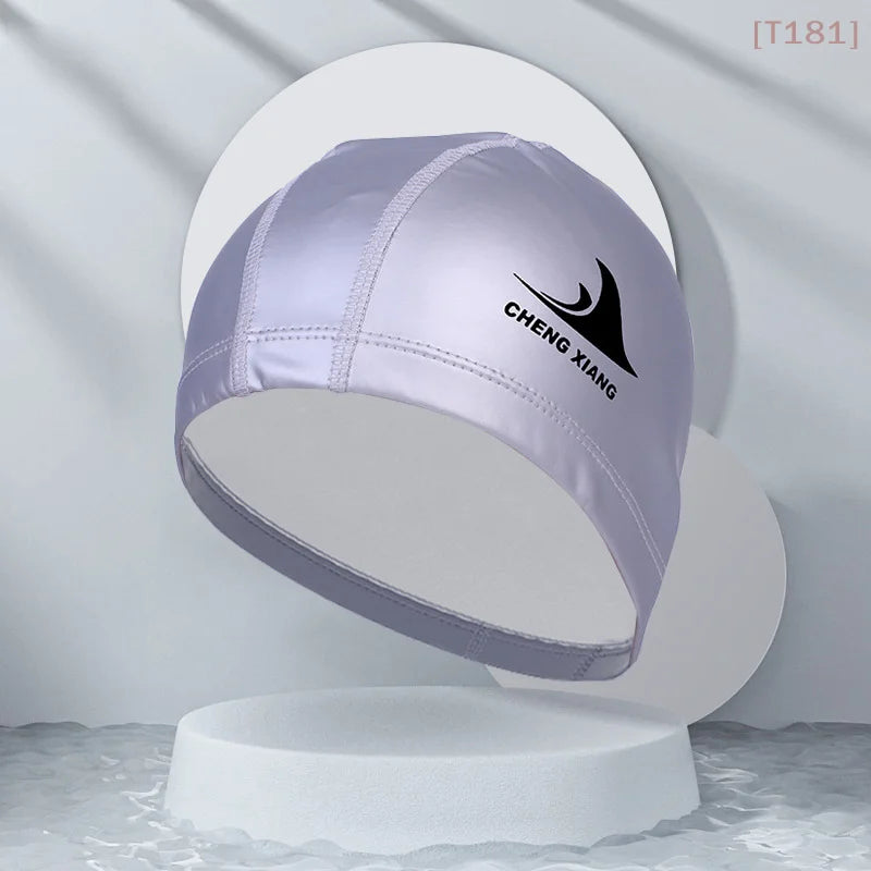 Waterproof Fabric Protect Ears Long Hair Sports Swim Pool Hat Shark High Elasticity Flexible Durable Swimming Cap For Men Women