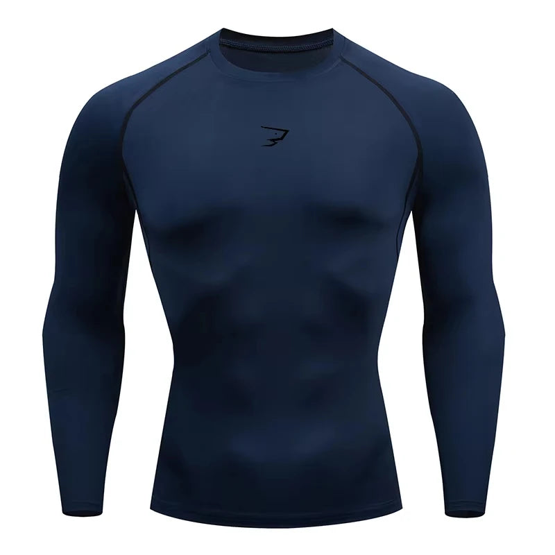 Camiseta Deportiva de Compresión Manga Corta Hombre — Gym, Running y Fitness